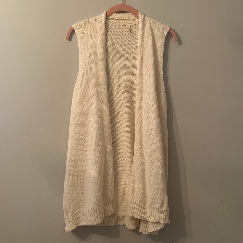 Eileen Fisher Cream Sweater Vest NWOT